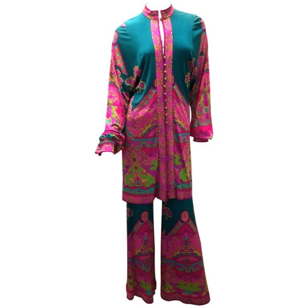 Leonard Paris Pink and Green Women's Jumpsuit